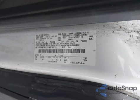 2023 Ford Transit-250 z USA, uszkodzony, nr VIN 1FTBR2C8XPKB18051